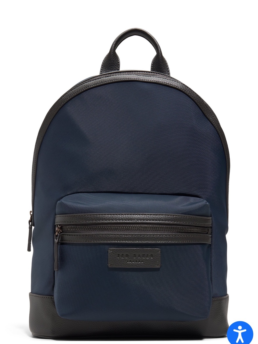 Ted Baker London Patrick Backpack Navy Nylon and Leather Trim